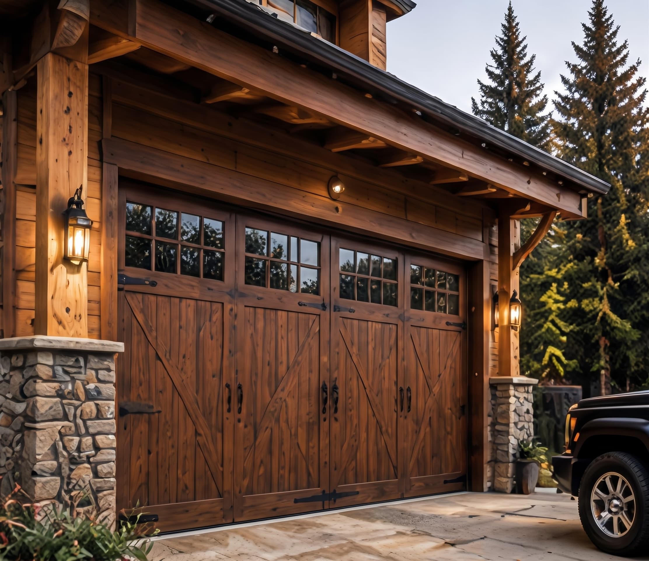 Ashgrove Carriage garage door in Walnut